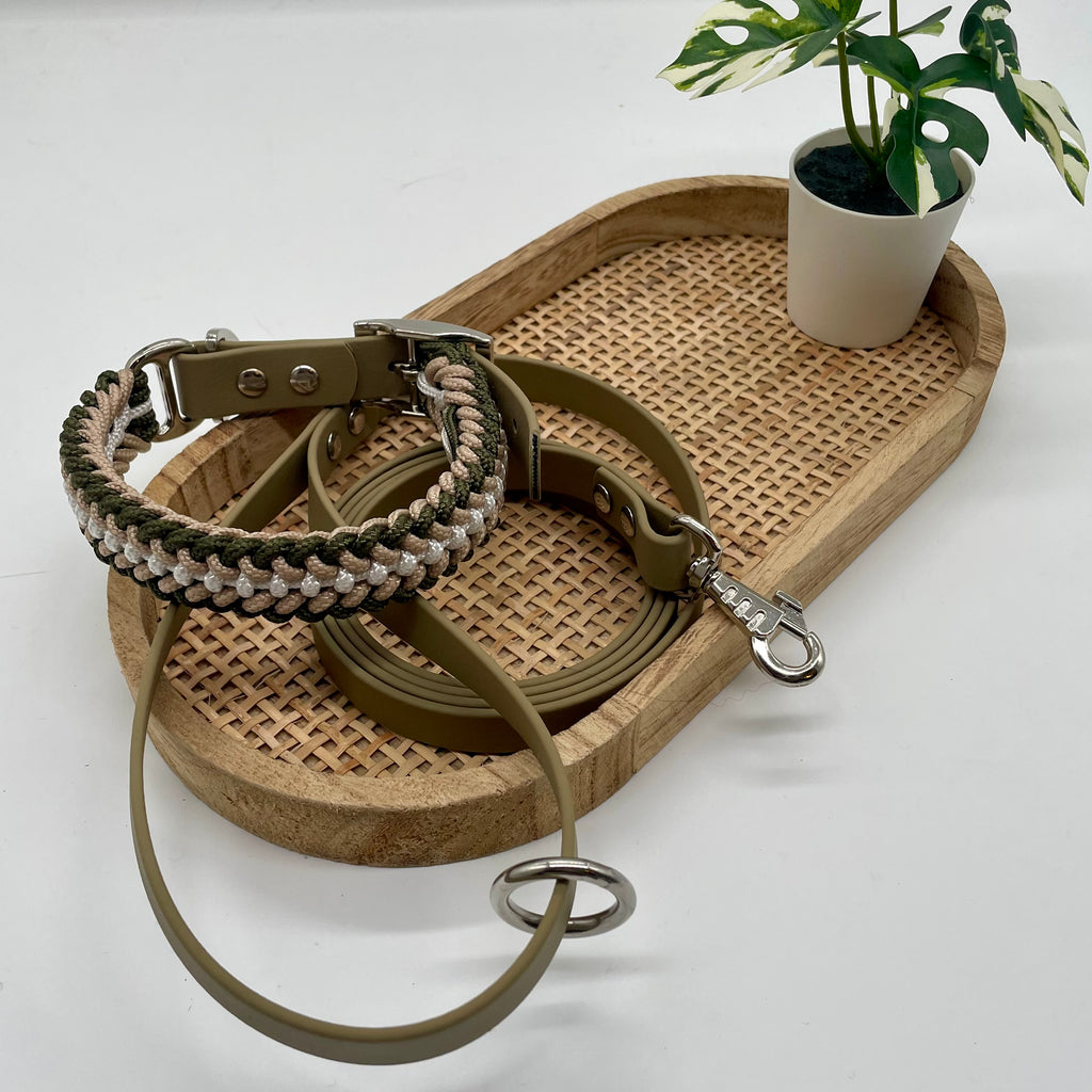 Collier paracorde pour petit chien tressage "Grèce"